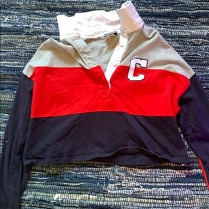 champion collard long sleeve shirt